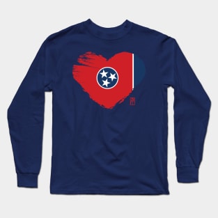 U.S. State - I Love Tennessee - Tennessee Flag Long Sleeve T-Shirt